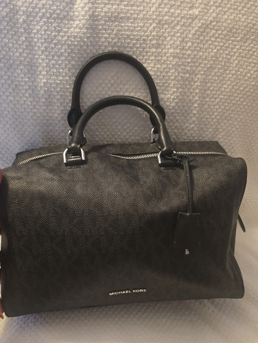Michael Kors Black Logo Dome Satchel